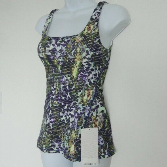 NWT LULULEMON FSWM Floral White Multi 4 Way Stretch Amala Tank Top 4 - Picture 2 of 7